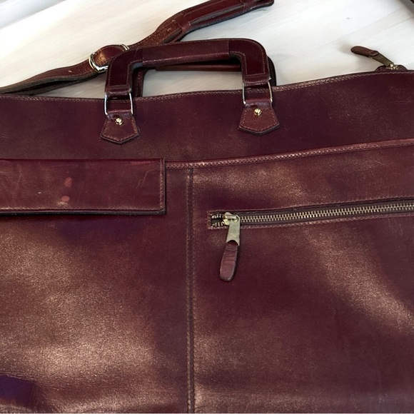 Winn International Vintage NEW Leather Briefcase Attache Case Cordovan Burgundy - Picture 4 of 9